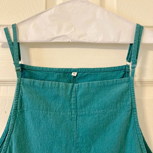 Good Condition, SZ XL (see measurements) Tumbled Cotton Romper, Seaglass Green - Picture 4 of 4
